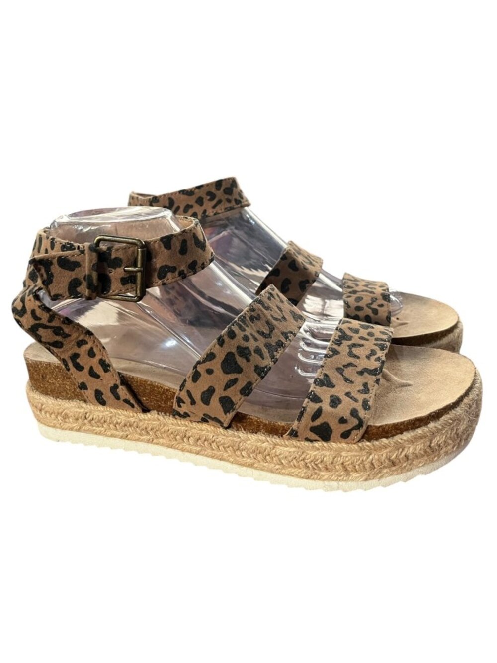 Universal Thread Agnes Leopard Print Espadrille Sandals Women's Size 12W